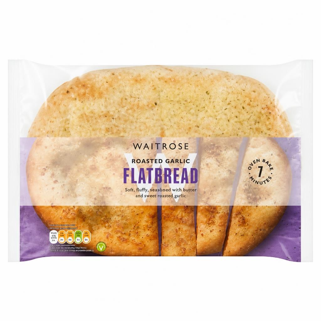 Waitrose Roasted Garlic Flatbread