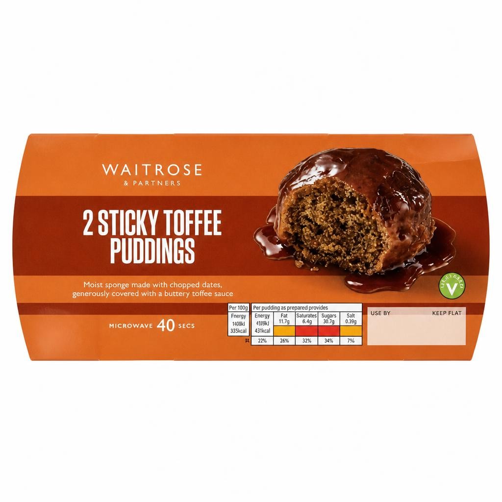 Waitrose 2 Sticky Toffee Puddings