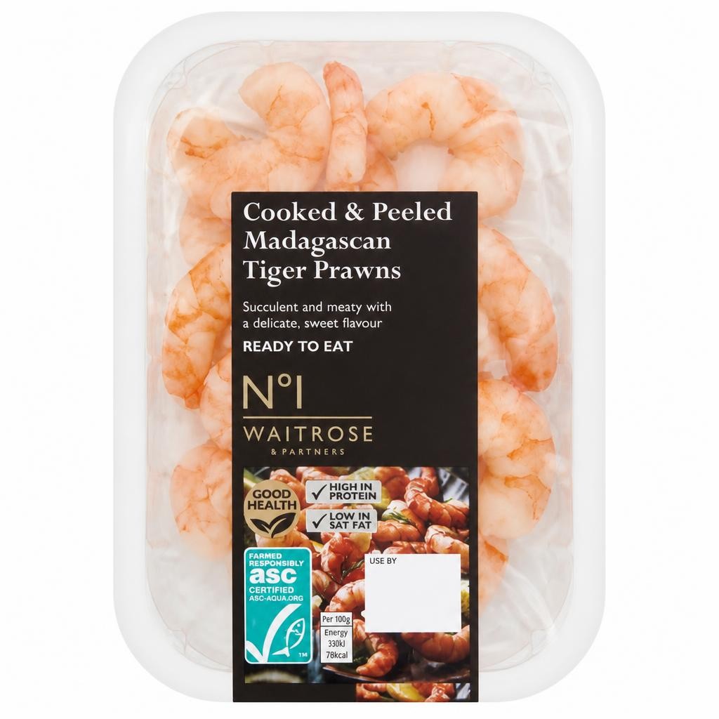 No.1 Cooked & Peeled Madagascan Tiger Prawns