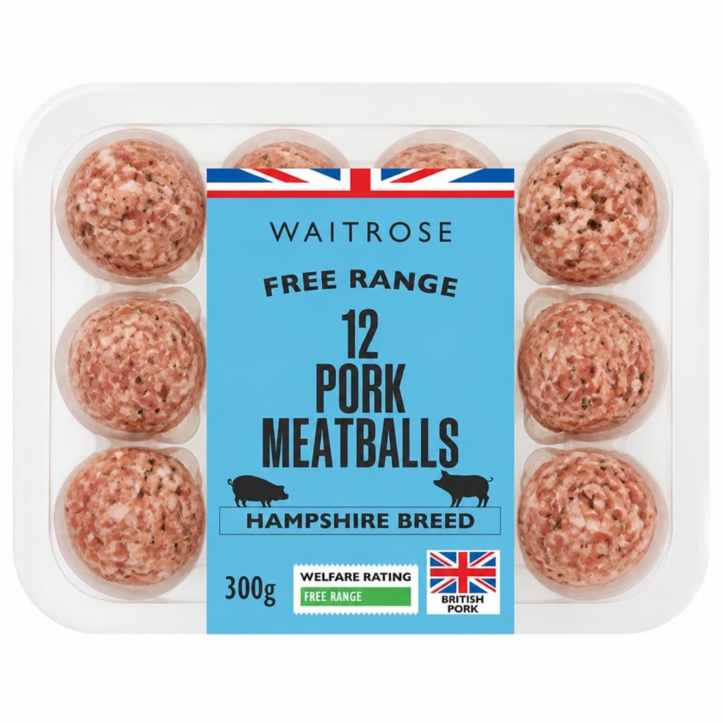 Waitrose Free Range Pork 12 Meatballs