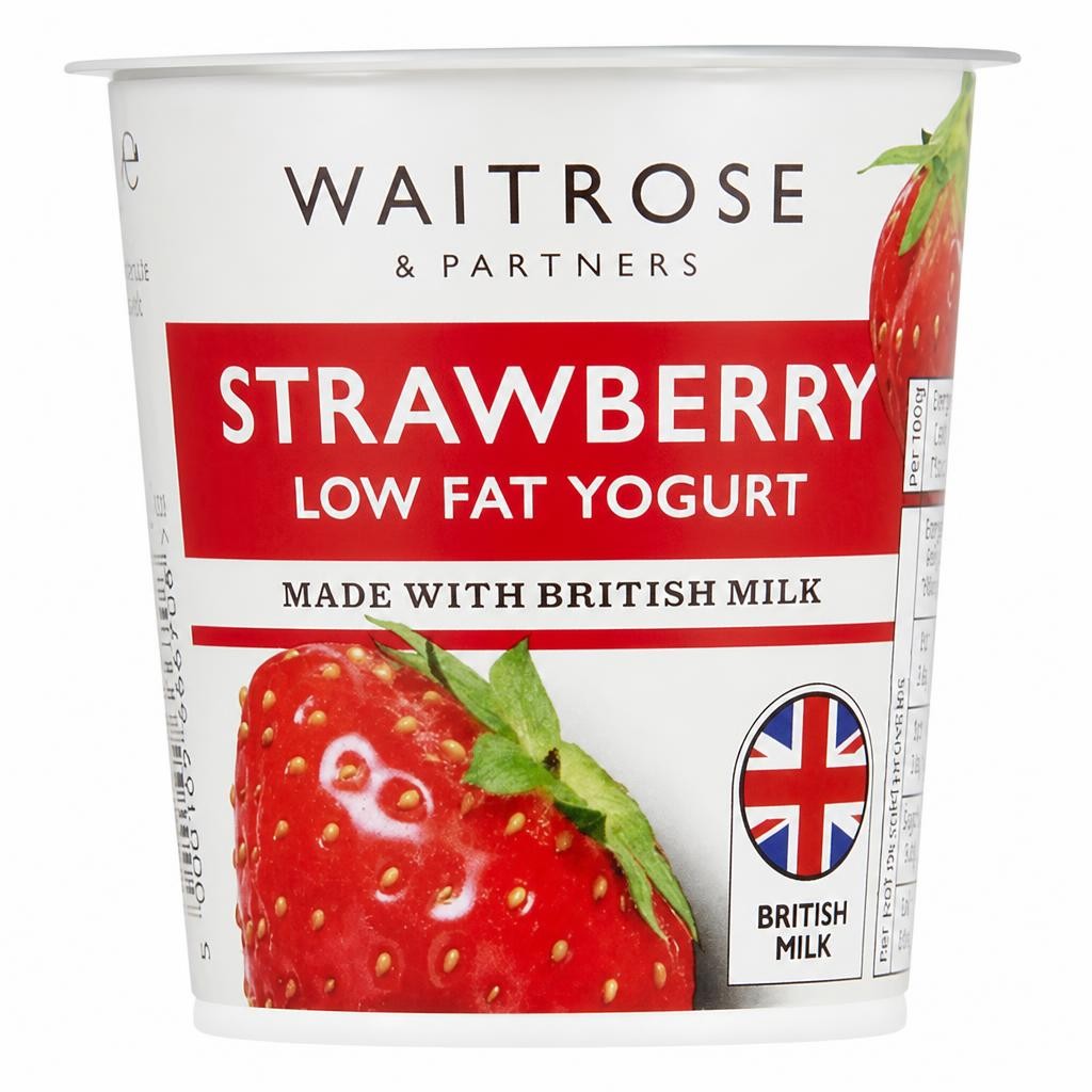 Waitrose Low Fat Strawberry Yoghurt