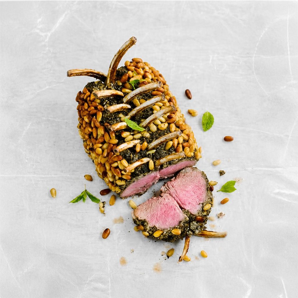No.1 British Lamb Guard of Honour with a Pesto & Pine Nut Crust