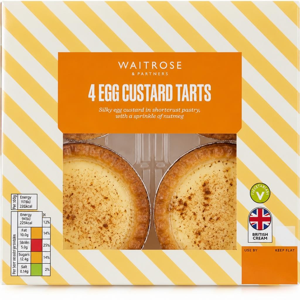Waitrose 4 Egg Custard Tarts