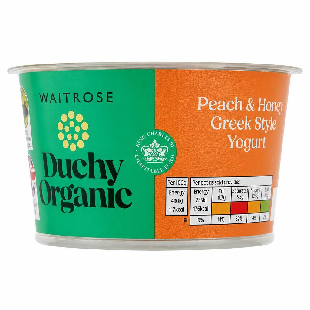 Duchy Organic Peach & Honey Greek Style Yogurt