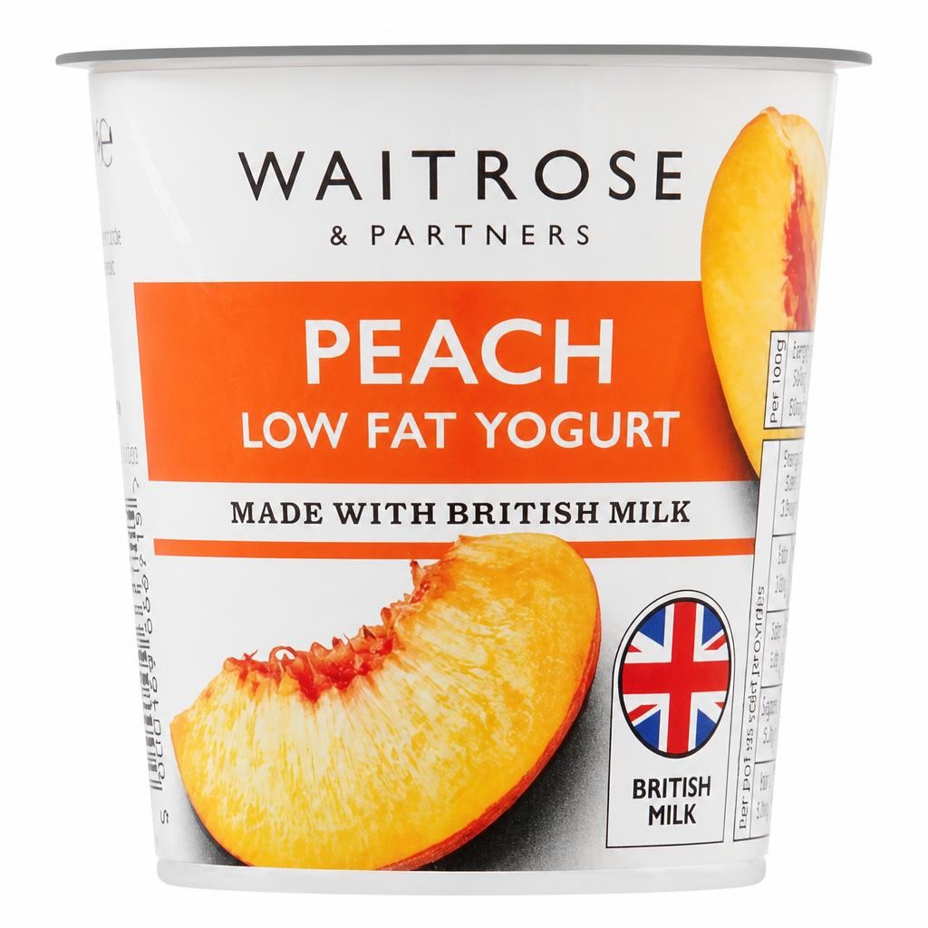 Waitrose Peach Low Fat Yogurt
