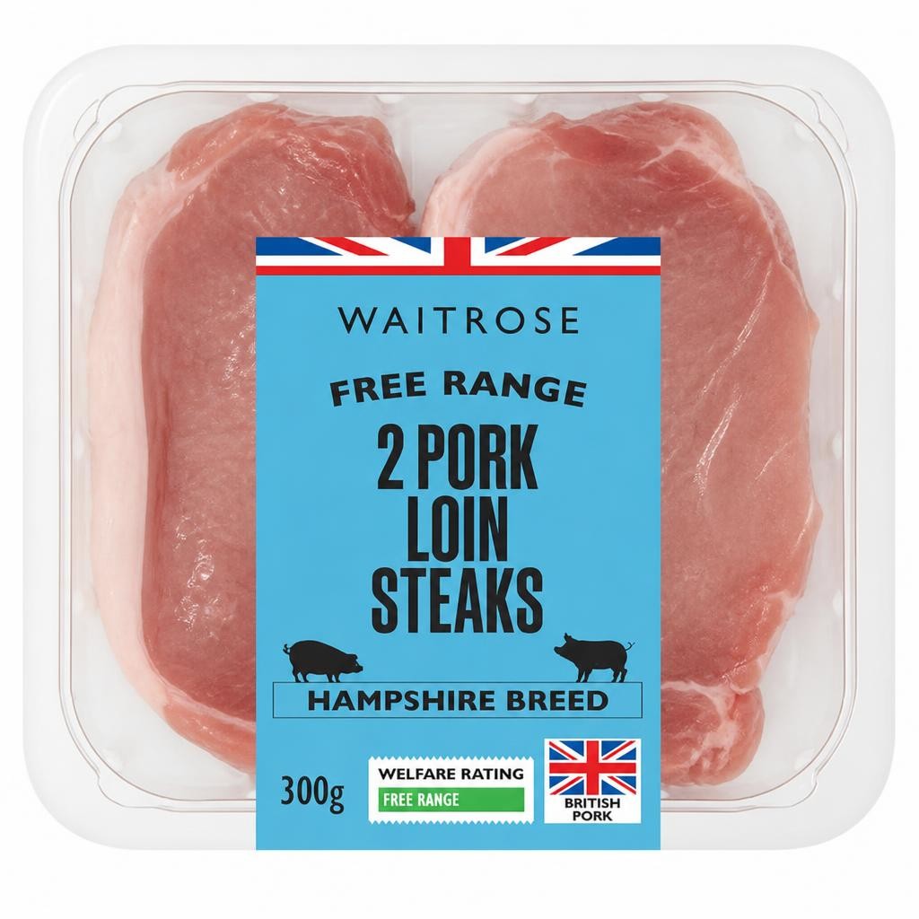 Waitrose Free Range British Pork 2 Loin Steaks