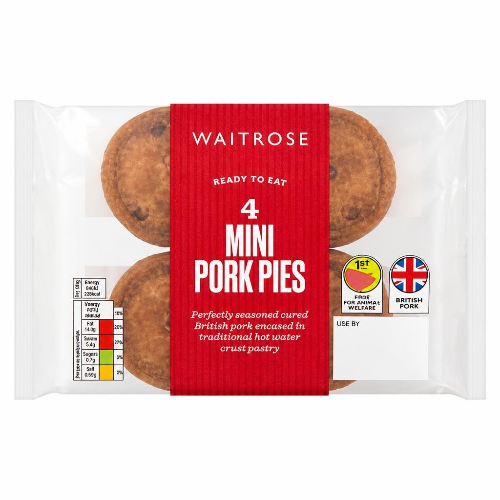 Waitrose 4 Mini Pork Pies