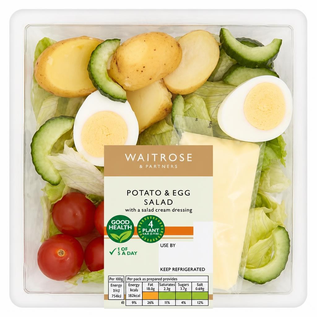 Waitrose Potato & Egg Salad & Salad Dressing