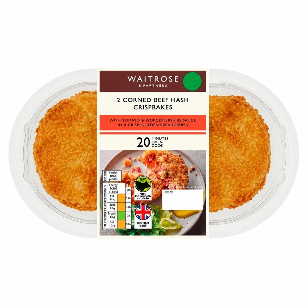 Waitrose 2 Corned Beef Hash Crispbakes