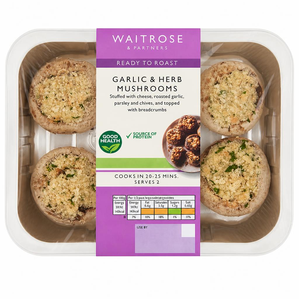 Waitrose Garlic & Herb Mushrooms