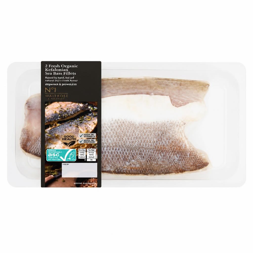 No.1 2 Organic Kefalonian Sea Bass Fillets