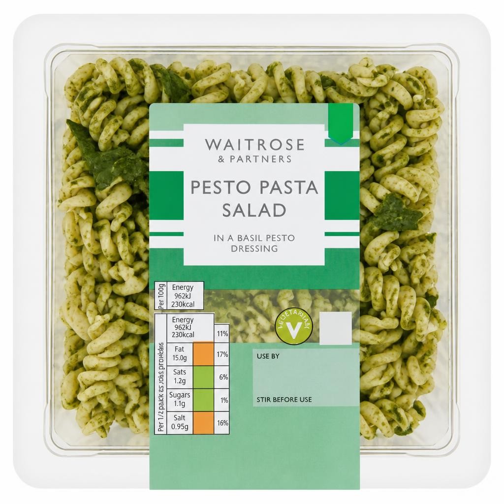 Waitrose Large Pesto, Spinach & Pine Nut Pasta