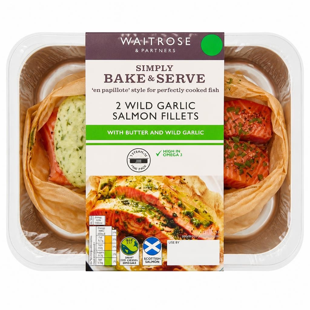 Waitrose 2 Wild Garlic Salmon Fillets