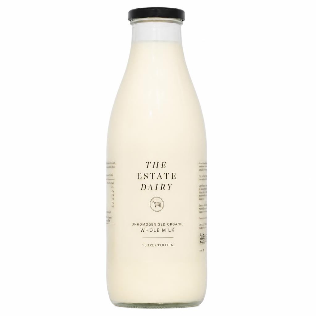 The Estate Dairy Unhomogenised Organic Whole Milk