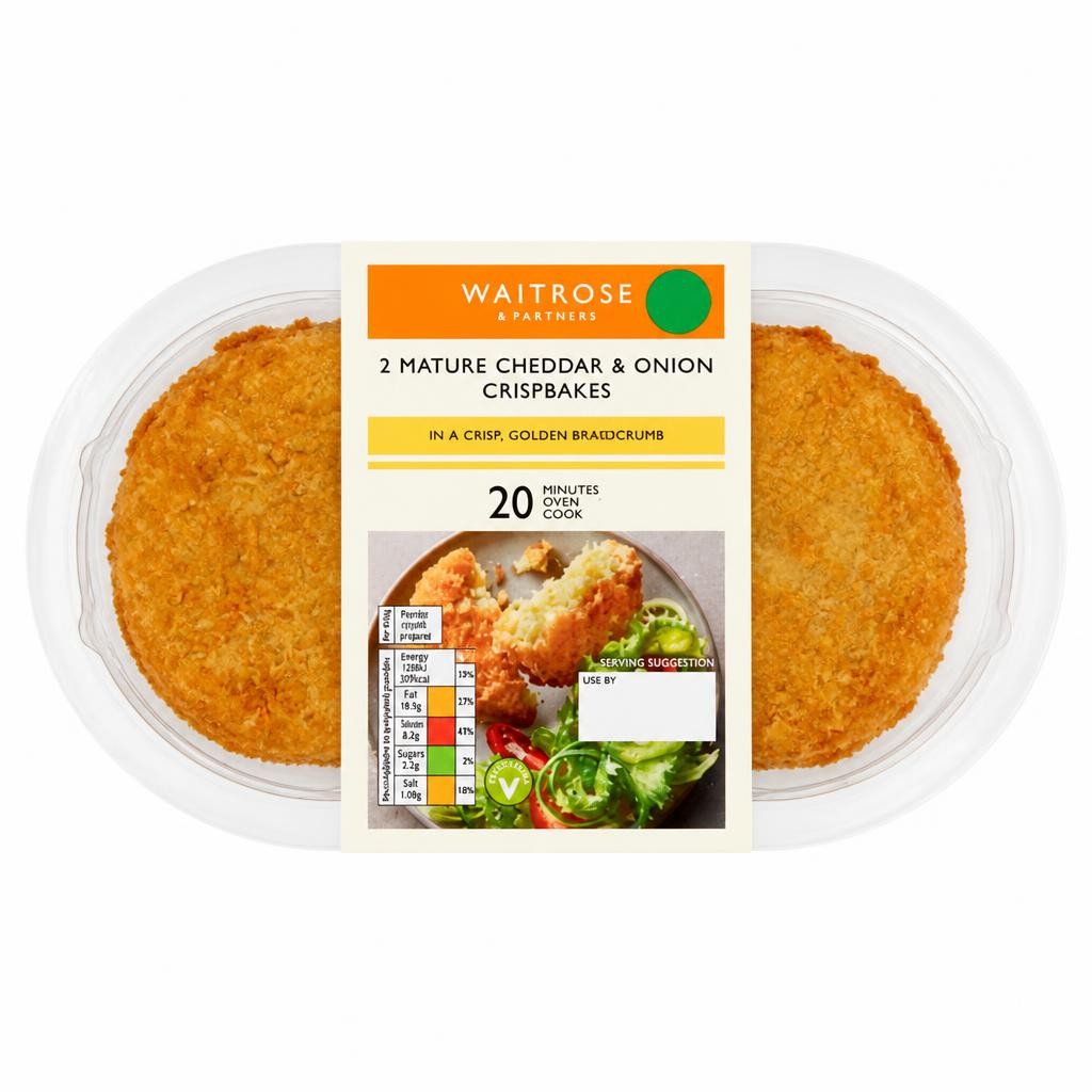 Waitrose 2 Mature Cheddar & Onion Crispbakes