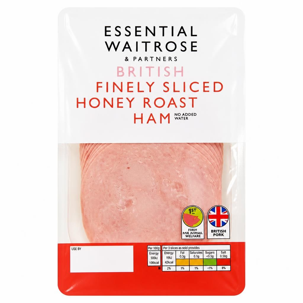 Essential British Finely Sliced Honey Roast Ham