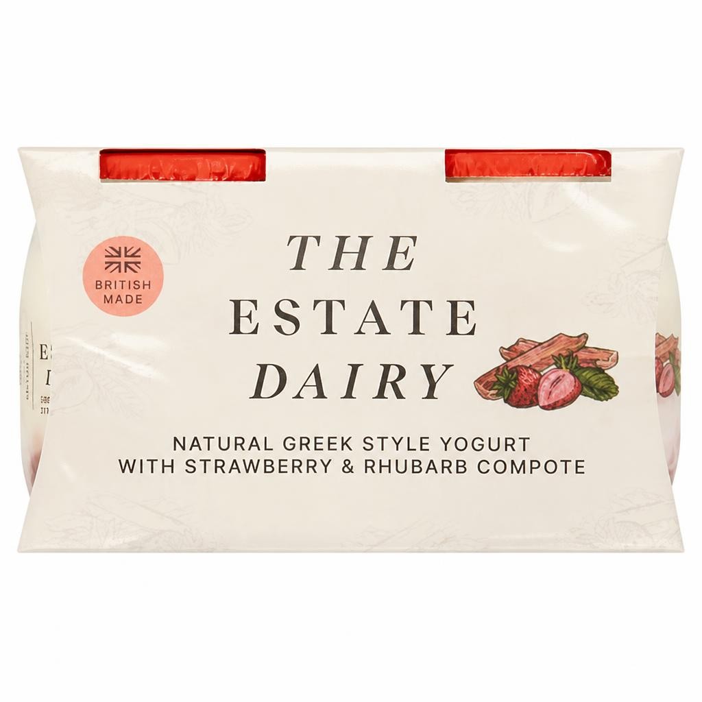 The Estate Dairy Greek Style With Strawberry & Rhubarb