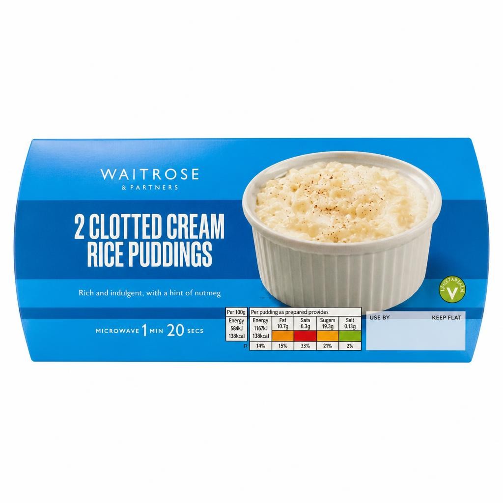 Waitrose 2 Clotted Cream Rice Puddings