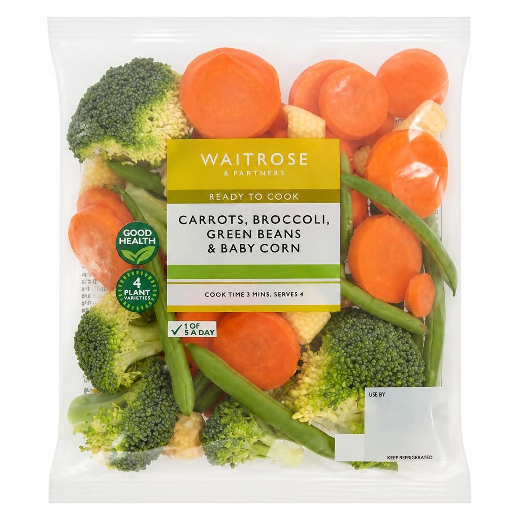 Waitrose Carrot, Broccoli, Beans & Baby Corn