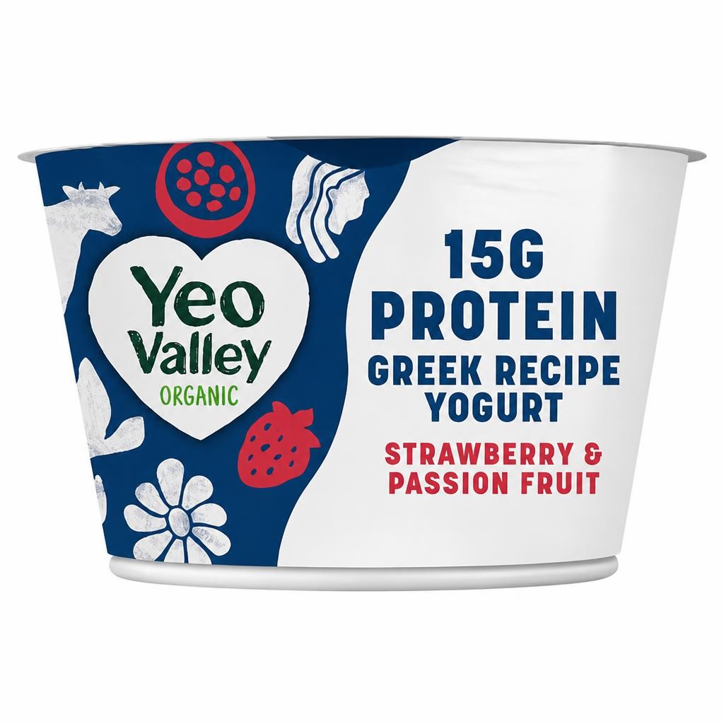 Yeo Valley Organic Greek Recipe Strawberry & Passion Fruit