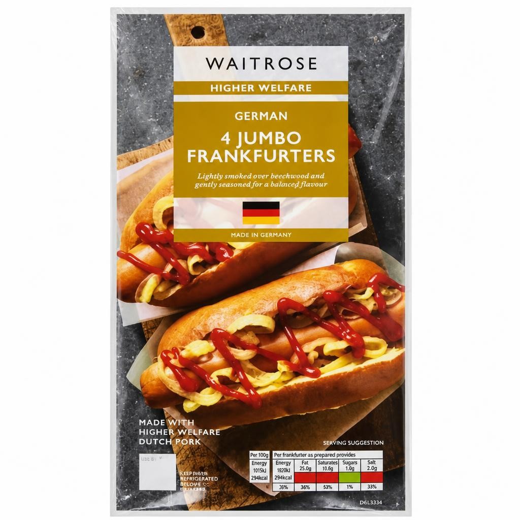 Waitrose 4 Jumbo German Frankfurters