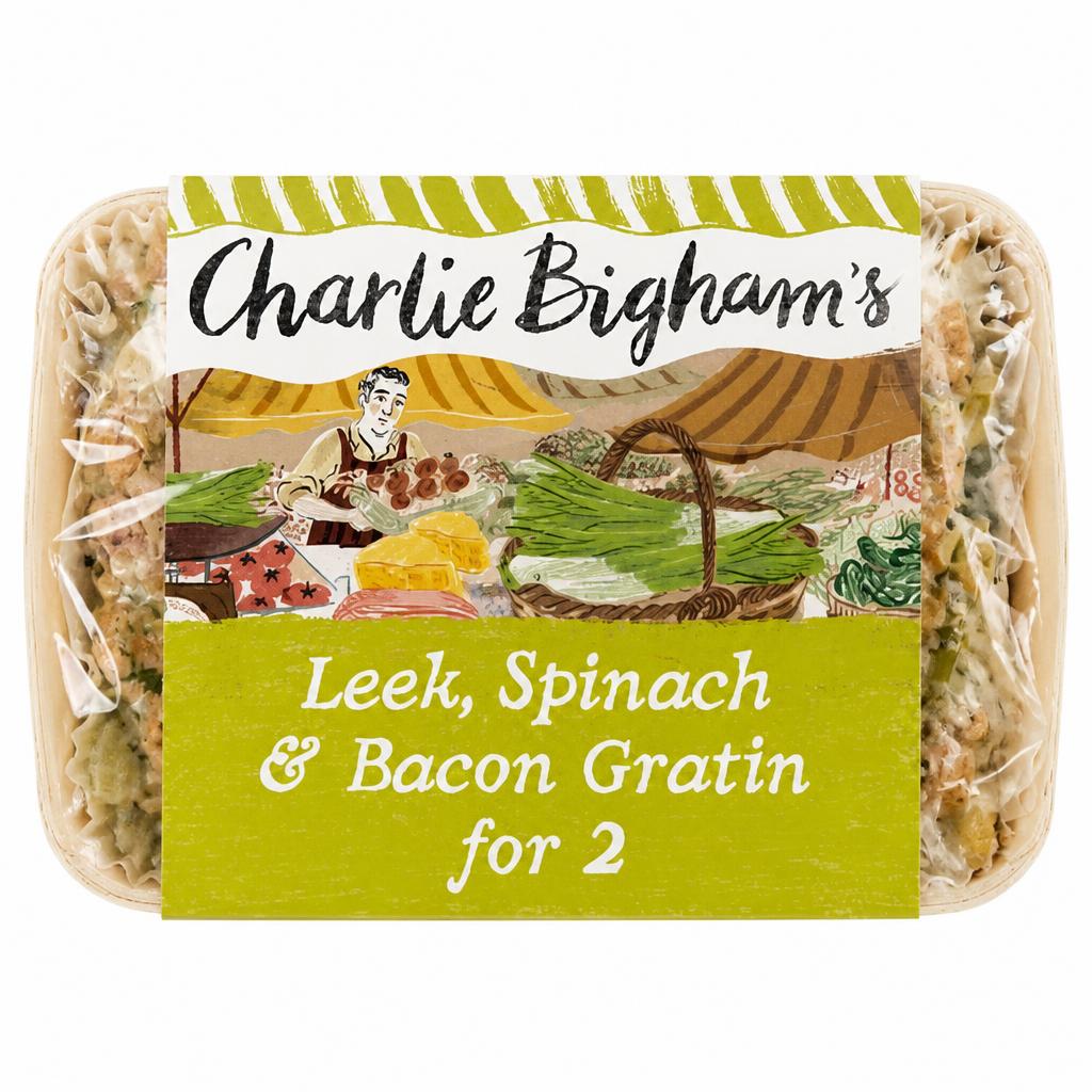 Charlie Bigham's Leek, Spinach & Bacon Gratin