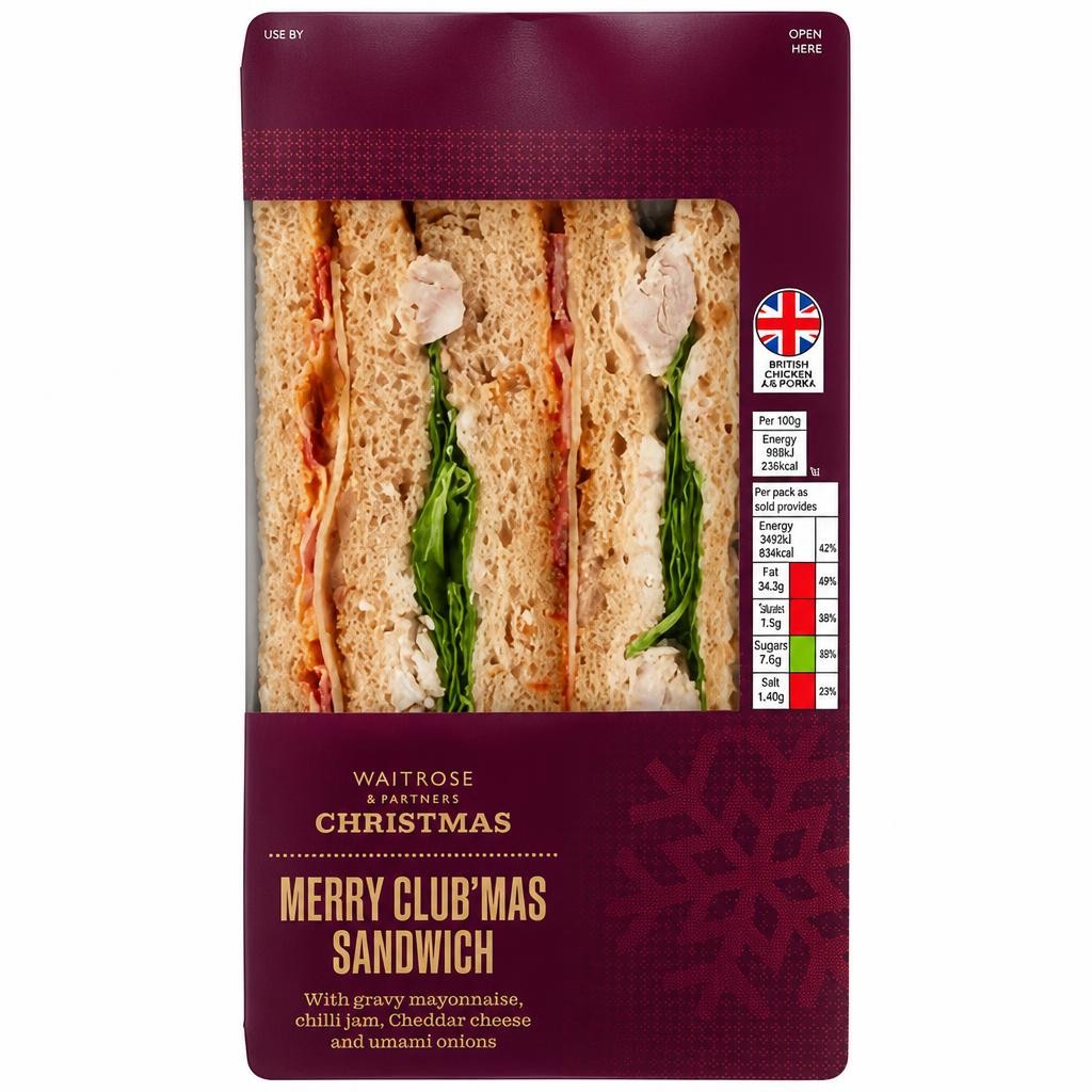 Waitrose Christmas Merry Club'mas Sandwich