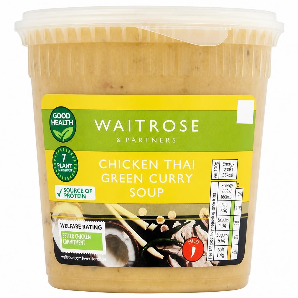 Waitrose Chicken Thai Green Curry Soup
