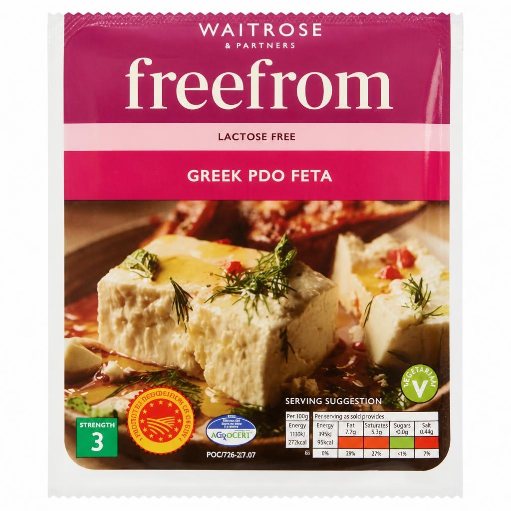 Waitrose Lactose Free Greek Feta Cheese Strength 3