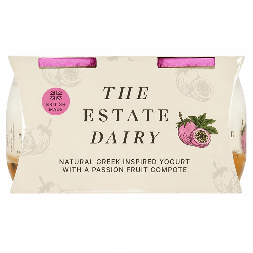 The Estate Dairy Greek Inspired Yogurt With Passion Fruit