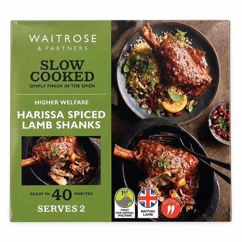 Waitrose Slow Cooked Harissa Spiced Lamb Shanks