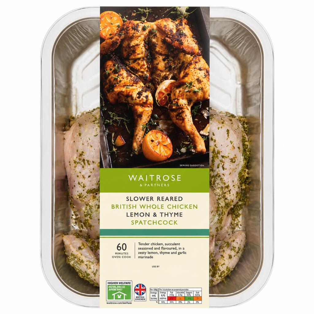Waitrose Lemon & Thyme Spatchcock Chicken