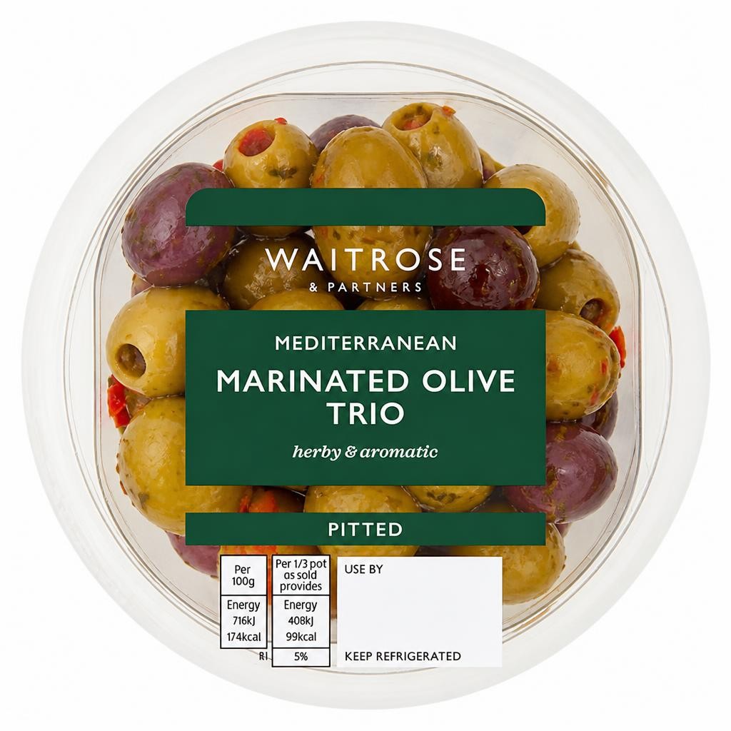 Waitrose Mediterranean Marinated Olive Trio