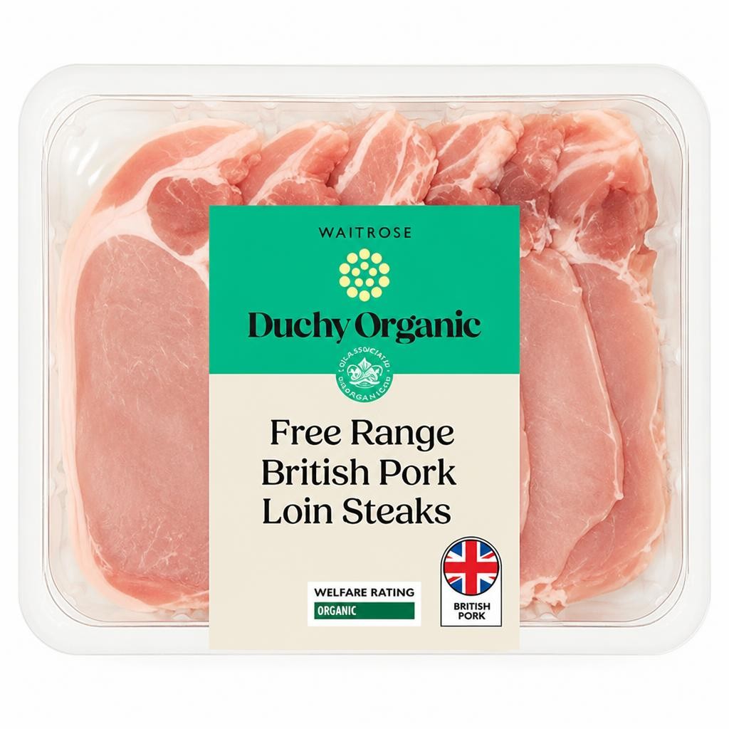 Duchy Organic Free Range British Pork Loin Steaks