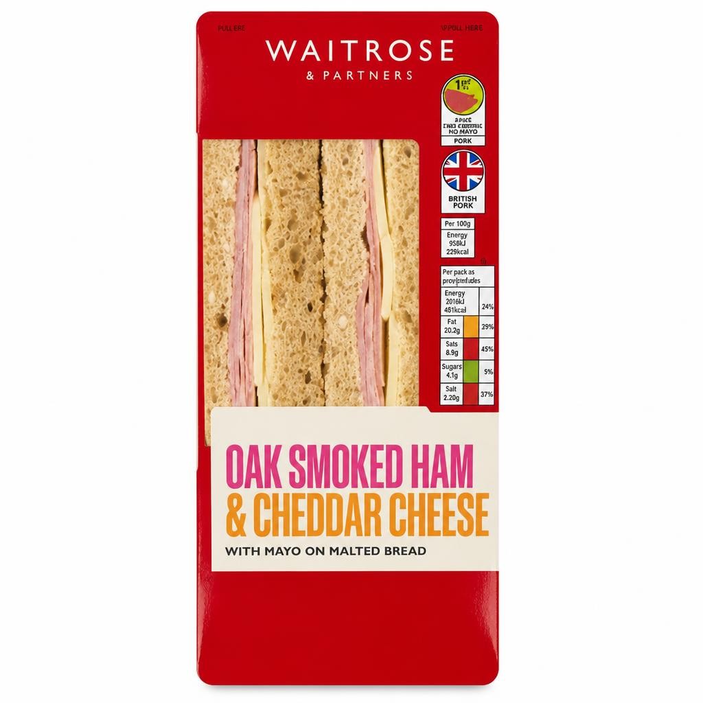 Waitrose Smoked Ham & Cheese Sandwich