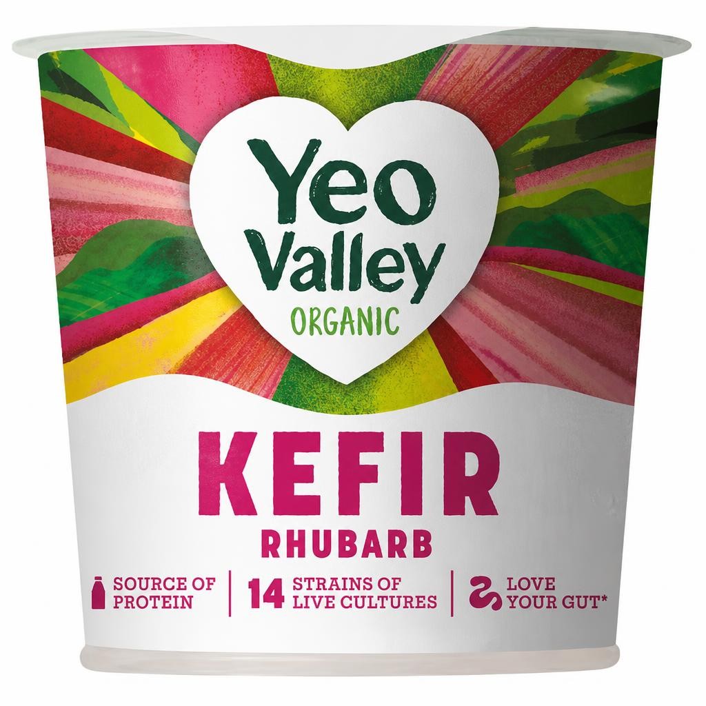Yeo Valley Rhubarb Organic Kefir Yogurt