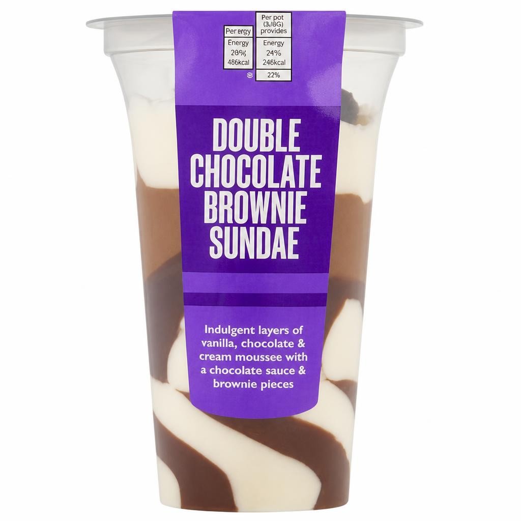 Waitrose Double Chocolate Brownie Sundae