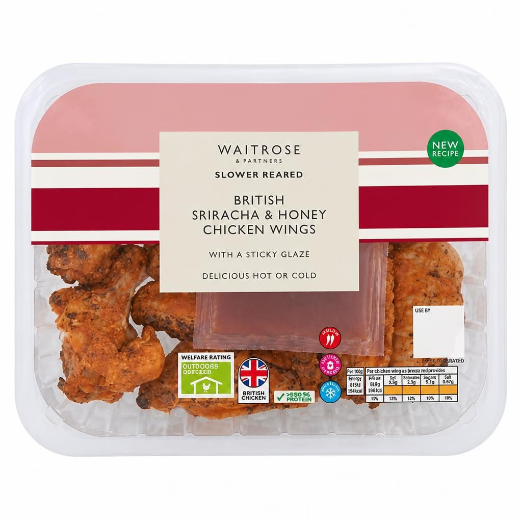 Waitrose Cooked Honey Sriracha Chicken Wings