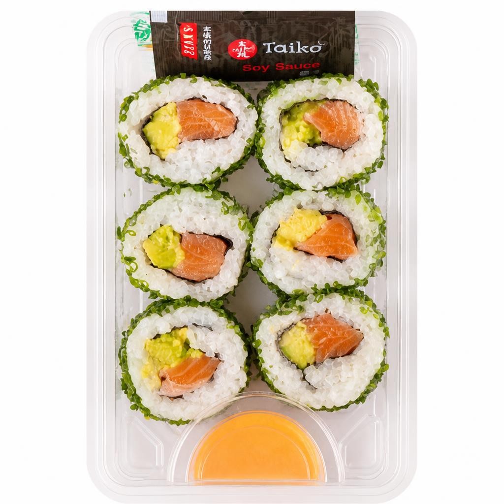 Taiko Spicy Salmon Avocado Rolls