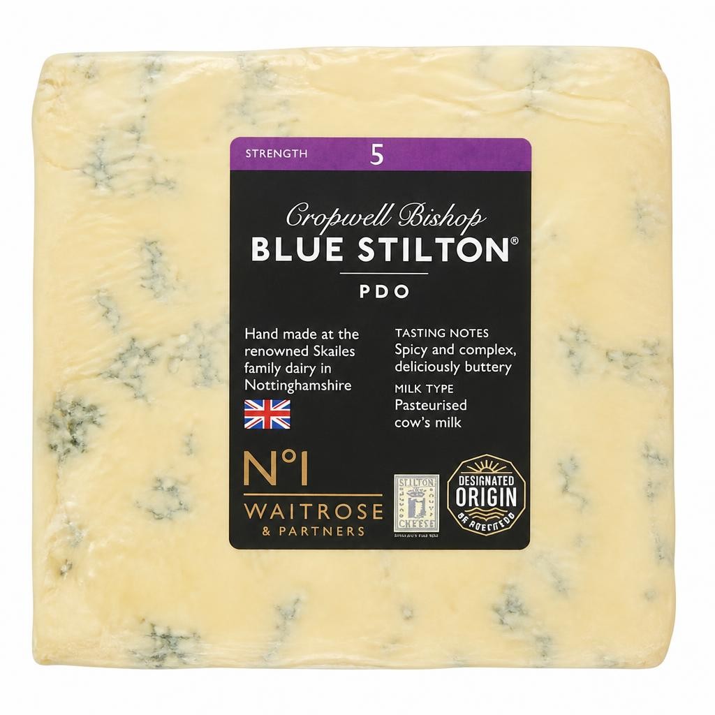 No. 1 Cropwell Bishop PDO Blue Stilton Cheese Strength 5 Large