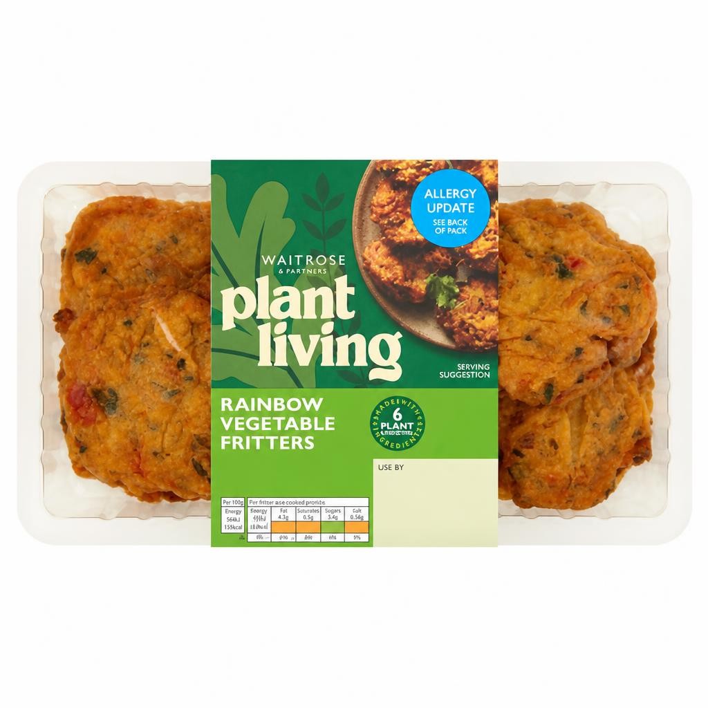 Waitrose PlantLiving Rainbow Vegetable Fritters