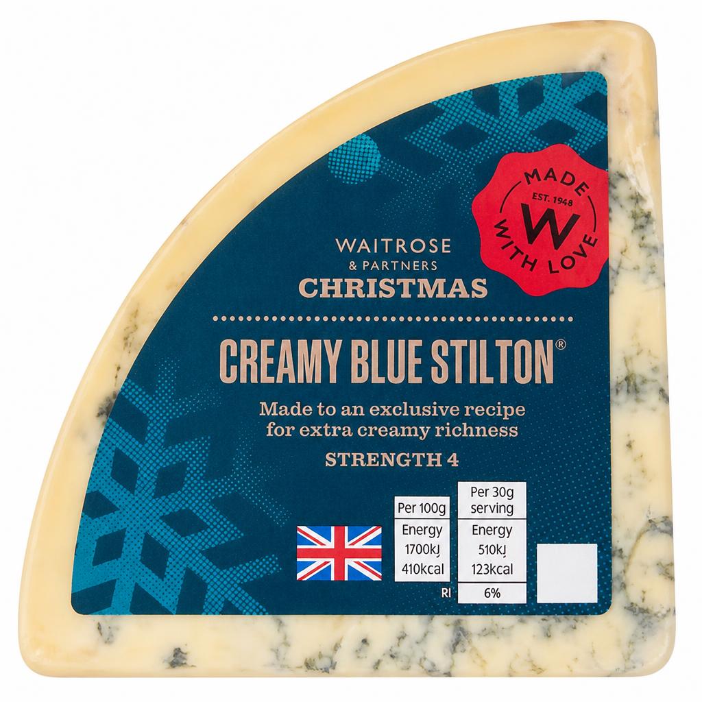 Waitrose Christmas Creamy Blue Stilton Cheese Strength 4