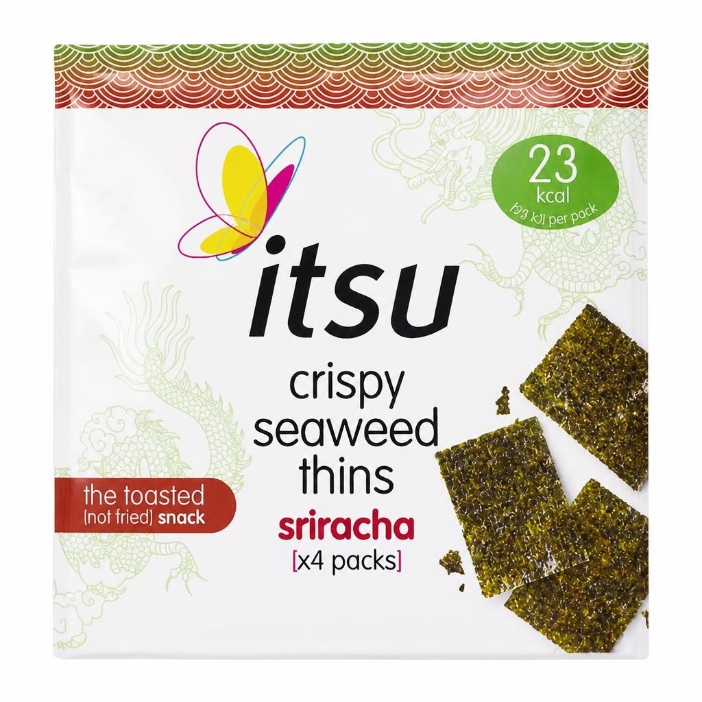 itsu Crispy Seaweed Thins Sriracha 4 Pack