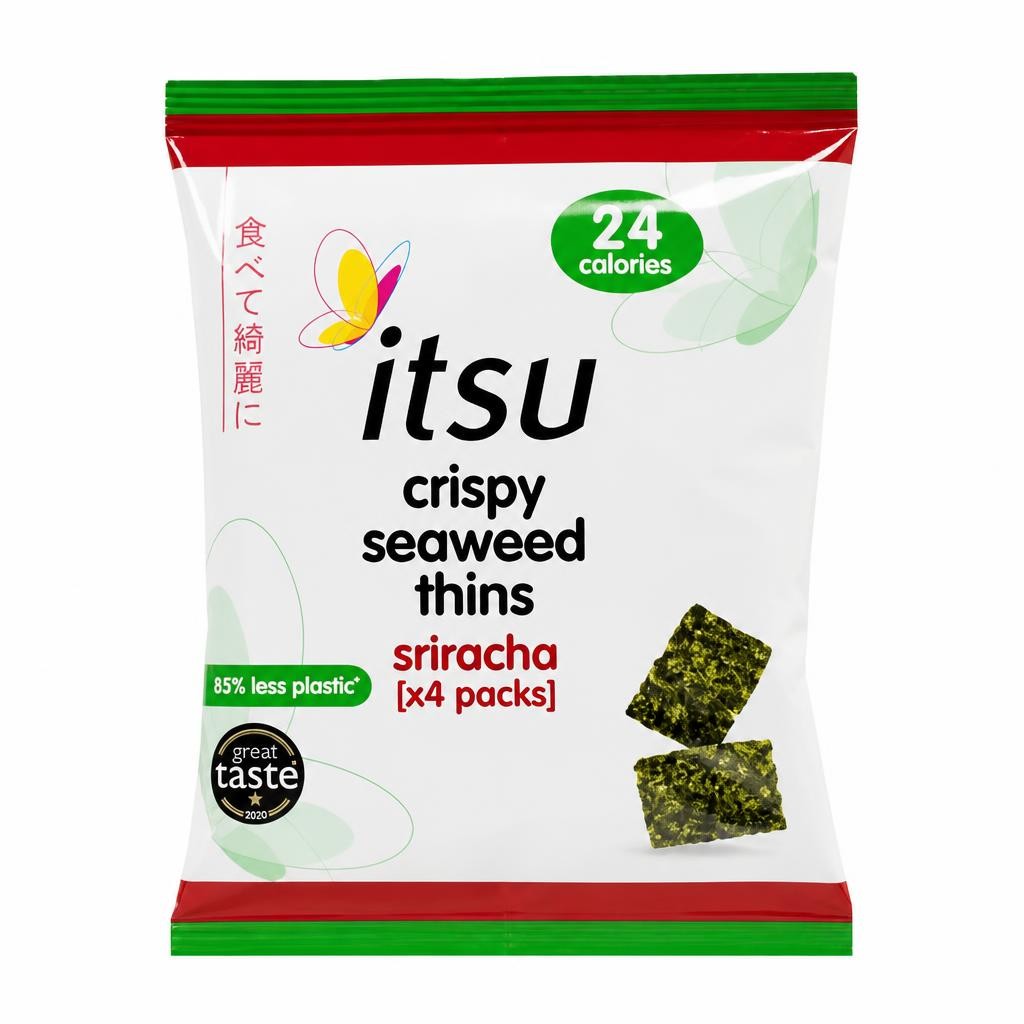 itsu Crispy Seaweed Thins Sriracha 4 Pack