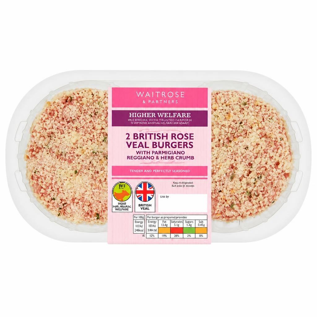Waitrose 2pk British Veal Burgers