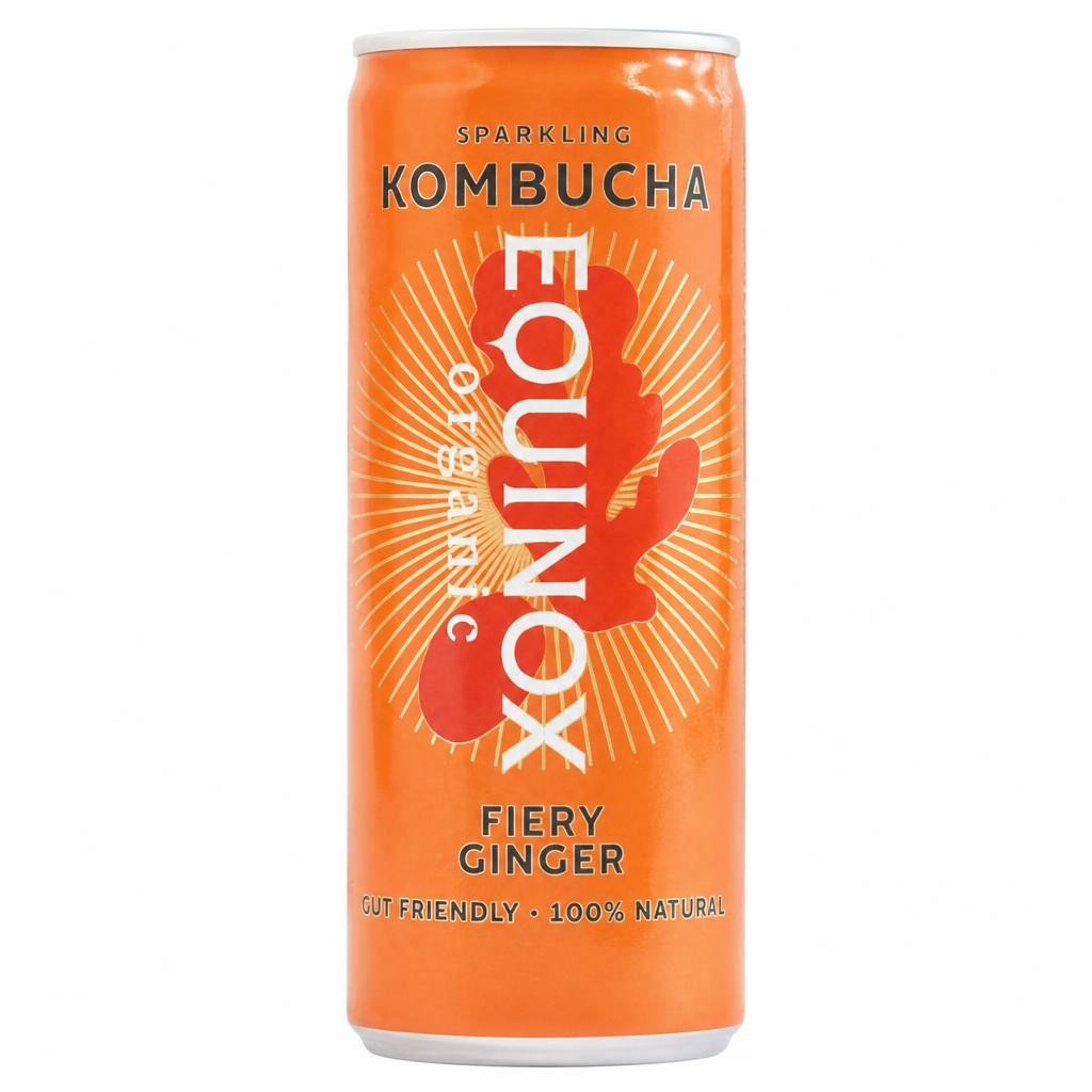 Equinox Kombucha Ginger Organic Fruit Juice Can