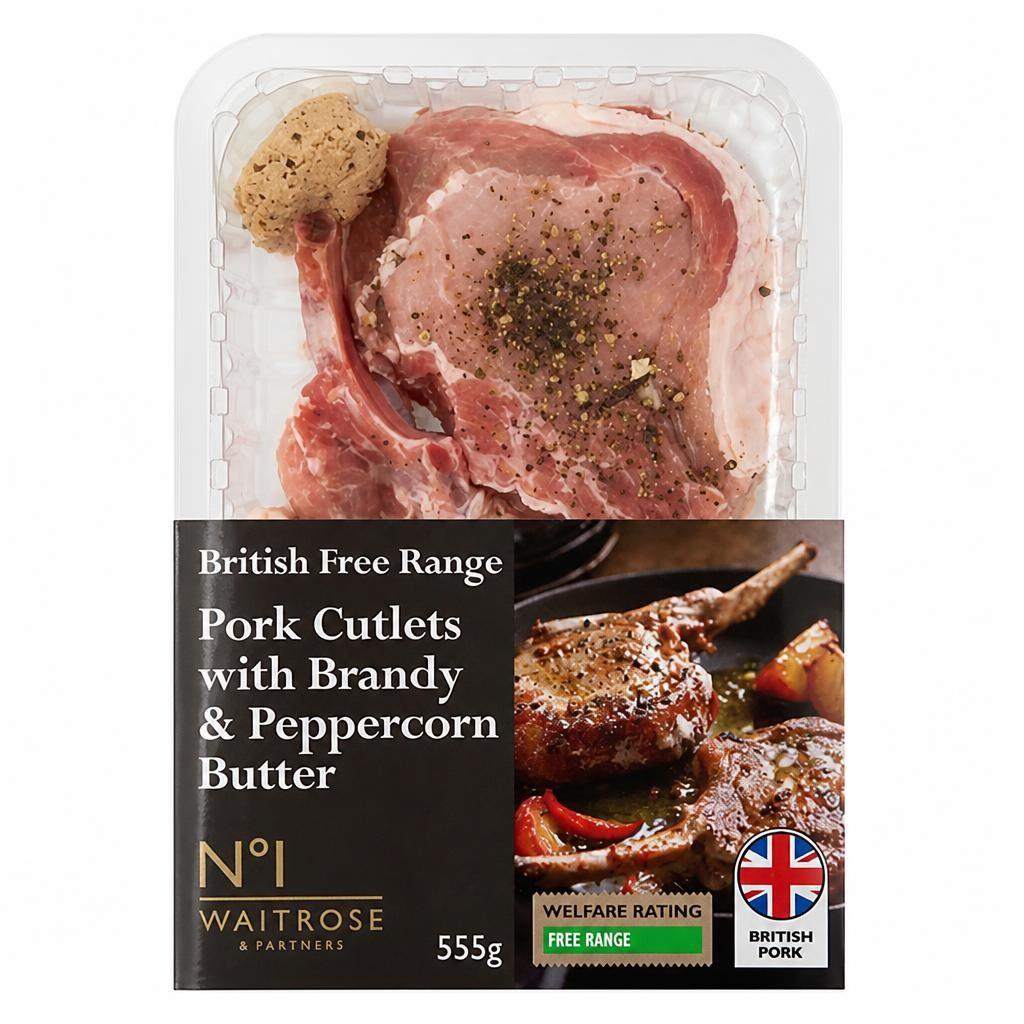 No.1 Free Range Pork Cutlets Brandy & Peppercorn