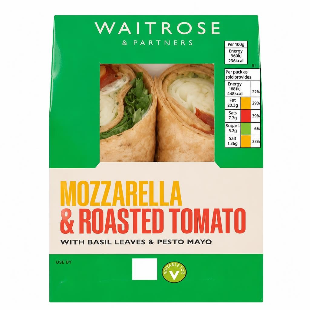 Waitrose Food to Go Mozzarella & Roasted Tomato Wrap