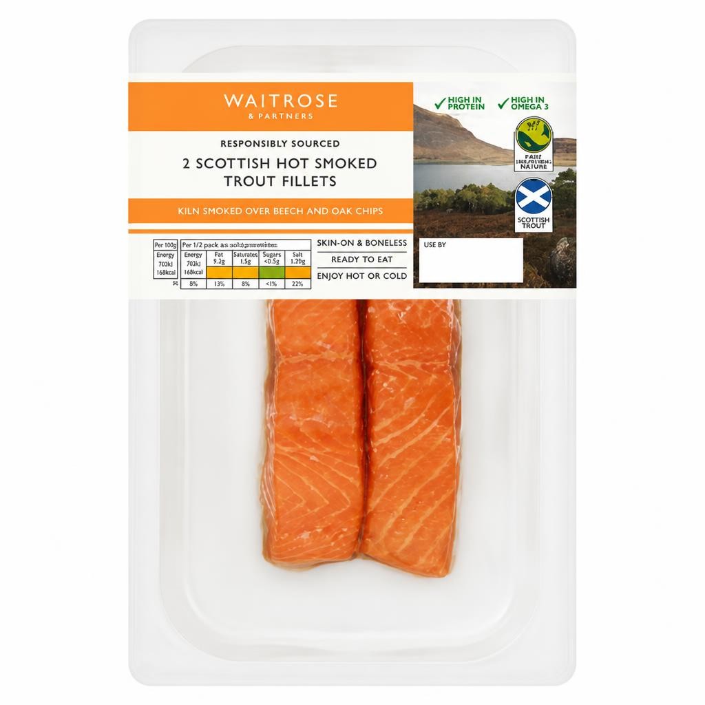 Waitrose 2 Scottish Hot Smoked Trout Fillets
