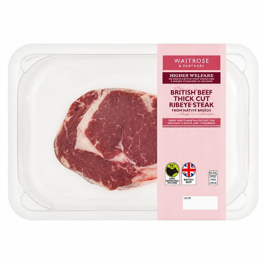 Waitrose British Beef Thick Cut Ribeye Steak